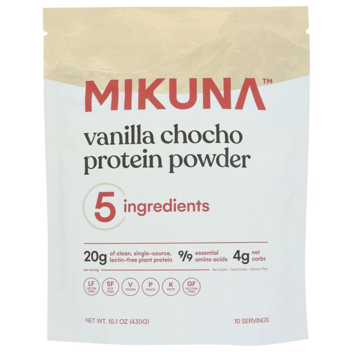 MIKUNA: Vanilla Chocho Protein Powder, 15.1 oz