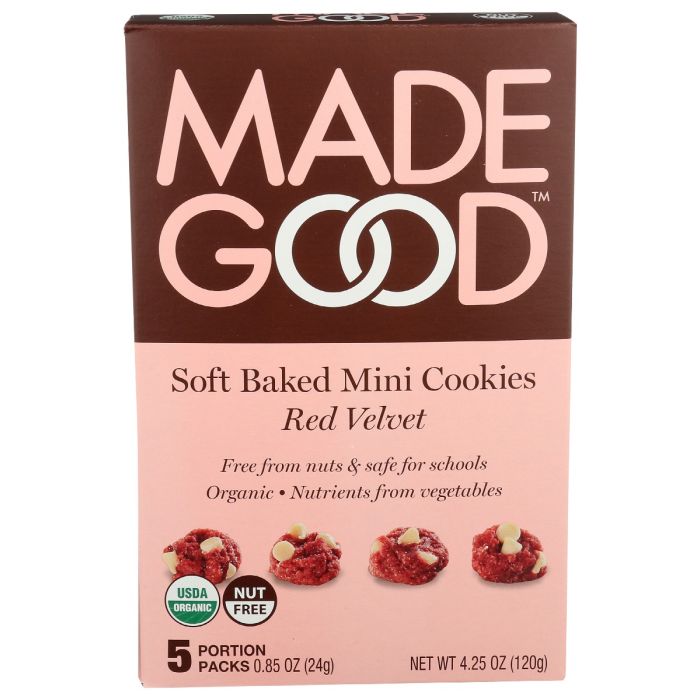 MADEGOOD: Red Velvet Soft Baked Mini Cookies, 4.25 oz