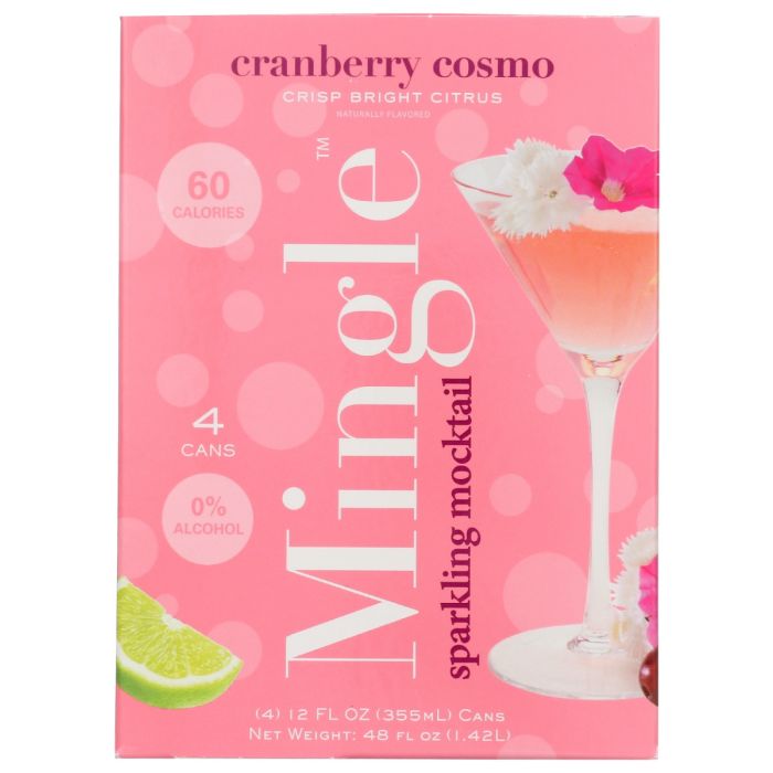 MINGLE MOCKTAILS: Cranberry Cosmo 4Pk, 48 fo