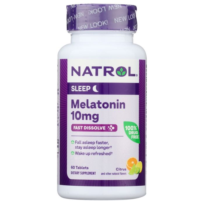 NATROL: Fast Dissolve Melatonin 10mg Citrus Flavor, 60 tb
