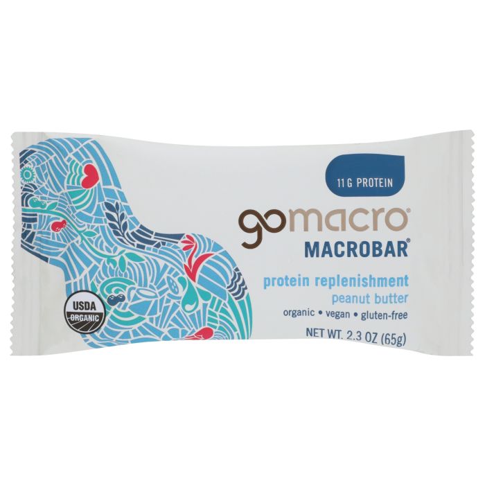 GOMACRO: Peanut Butter Protein Bar, 2.3 oz