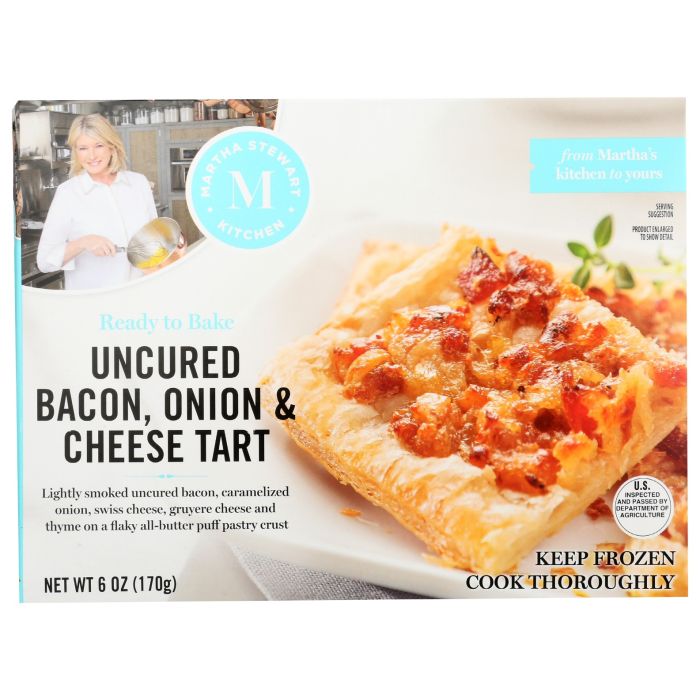 MARTHA STEWART KITCHEN: Uncured Bacon Onion Cheese Tart, 6 oz