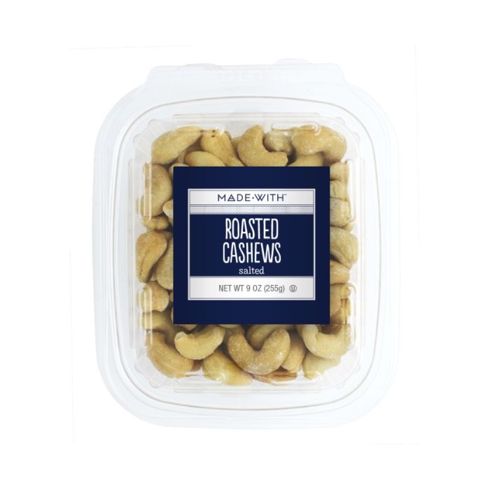 MADE WITH: Roasted Salted Cashews Tub, 9 oz