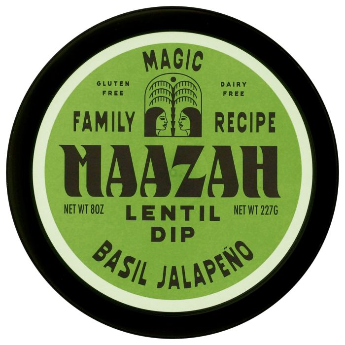 MAAZAH: Basil Jalapeno Lentil Dip, 8 oz
