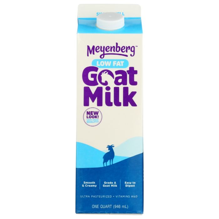 MEYENBERG: Low Fat Goat Milk, 32 oz