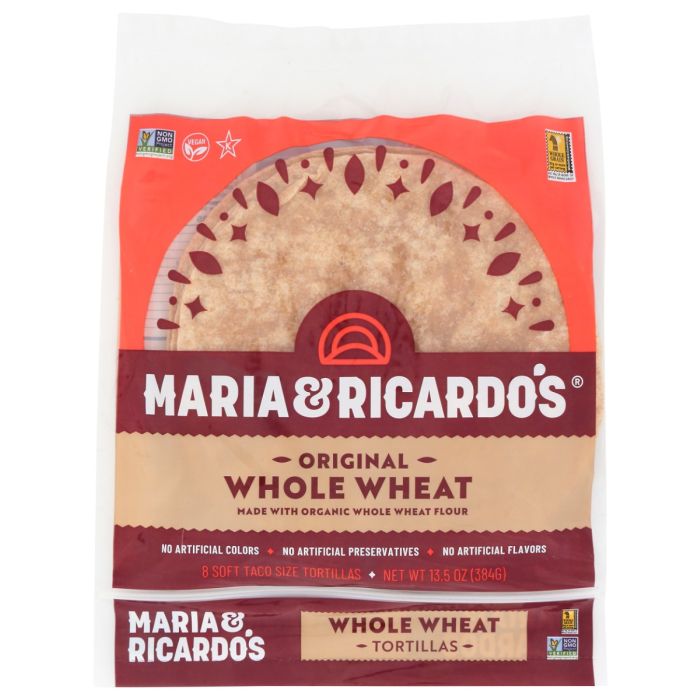 MARIA AND RICARDOS: Whole Wheat Tortillas, 13.5 oz