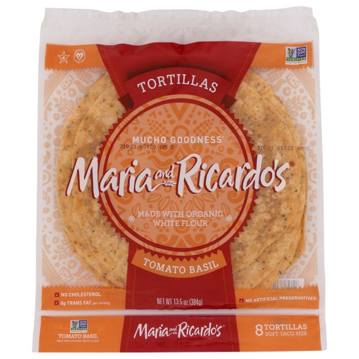MARIA & RICARDOS: Tomato Basil Tortillas, 13.5 oz