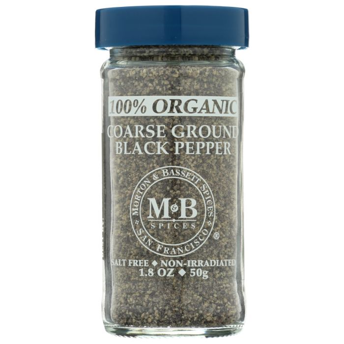 MORTON & BASSETT: Organic Coarse Ground Black Pepper, 1.8 oz