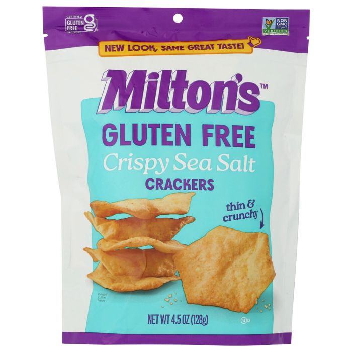 MILTONS: Gluten Free Crispy Sea Salt Baked Crackers, 4.5 oz