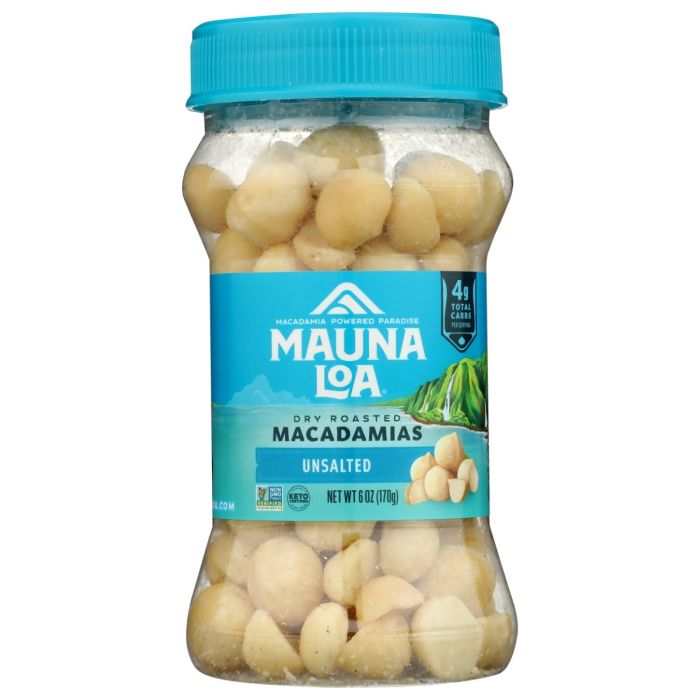 MAUNA LOA: Dry Roasted Macadamias Unsalted, 6 oz