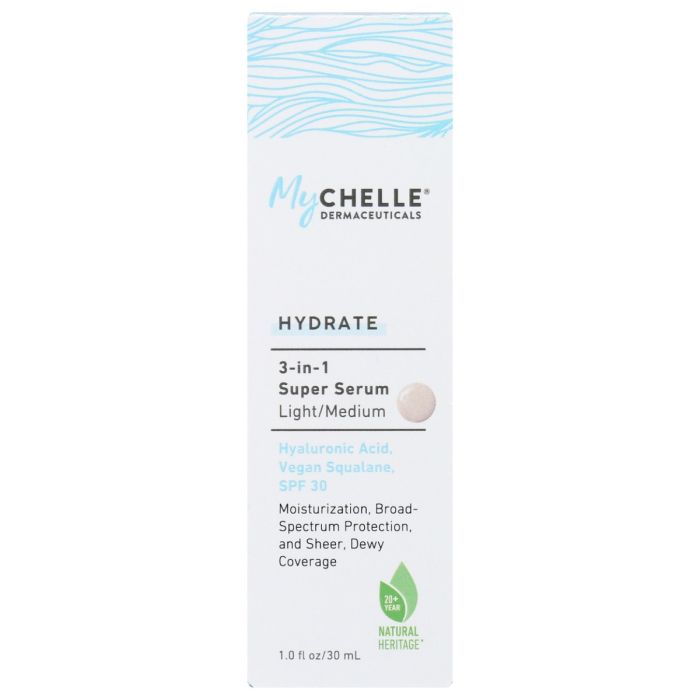 MYCHELLE DERMACEUTICALS: 3 in 1 Super Serum Light Medium Tint, 1 fo