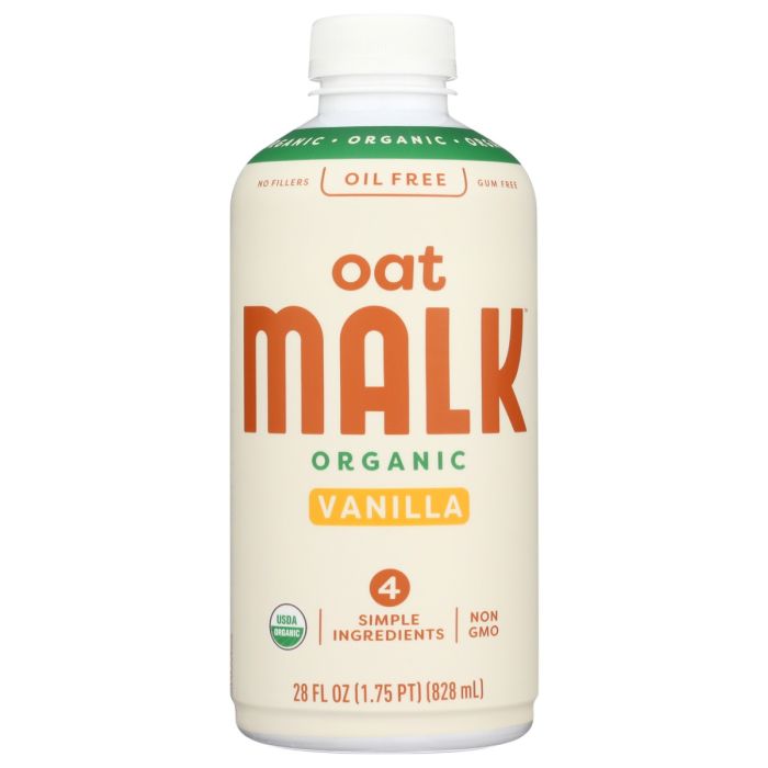 MALK: Organic Vanilla Oat Milk, 28 fo