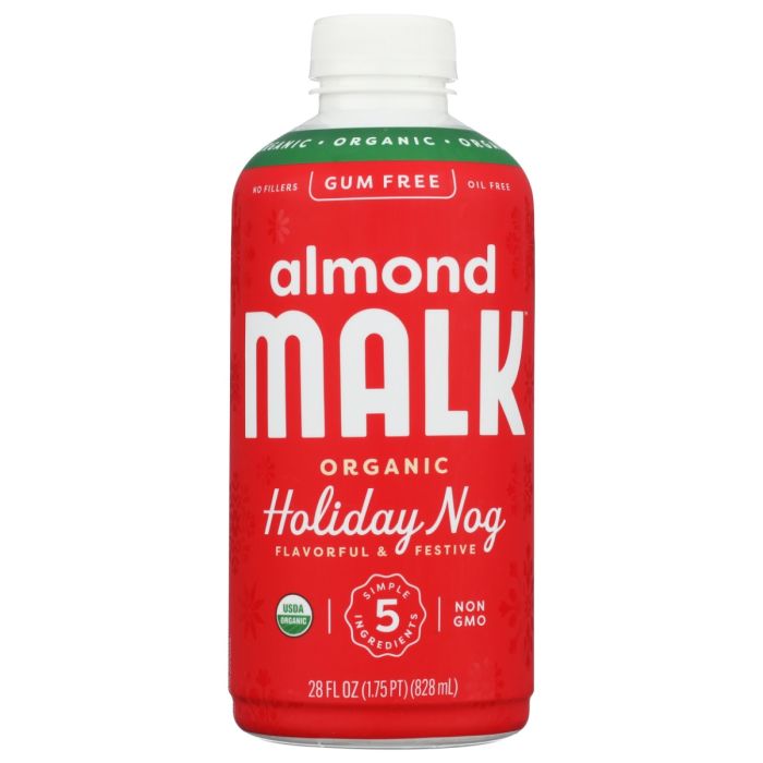 MALK: Holiday Nog Almond Milk, 28 fo