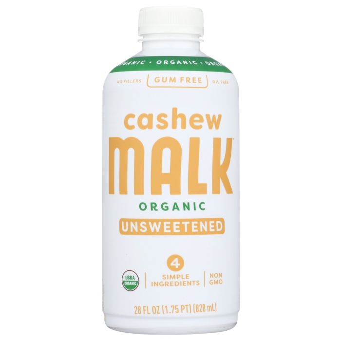 MALK: Organic Unsweetened Cashew Milk, 28 fo