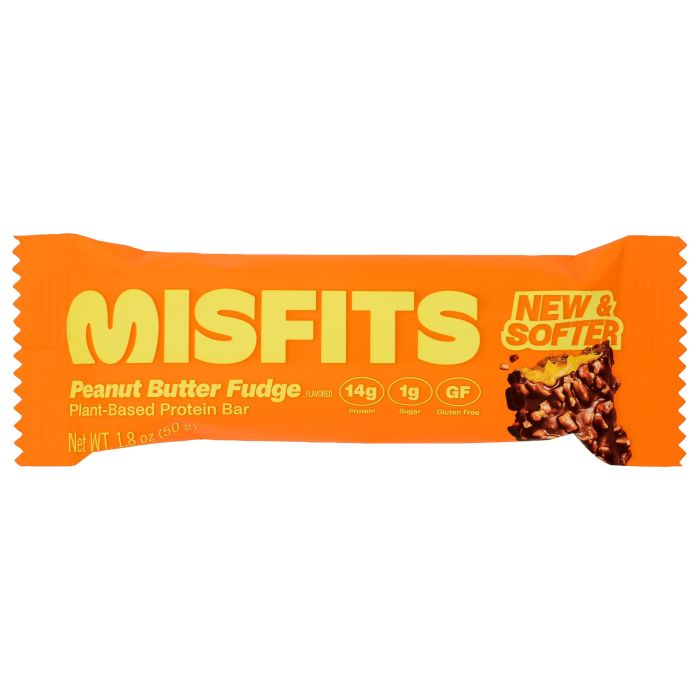 MISFITS: Peanut Butter Fudge Protein Bar, 1.8 oz