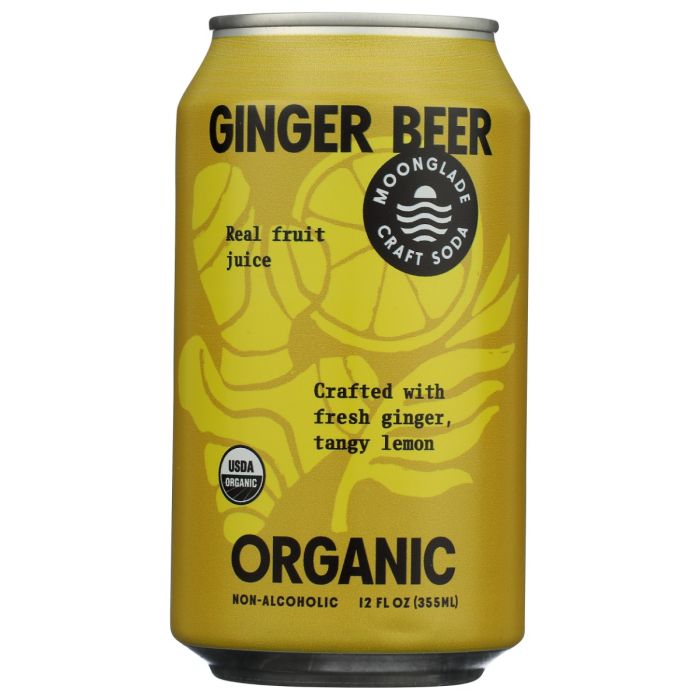 MOONGLADE CRAFT SODA: Organic Ginger Beer, 12 fo