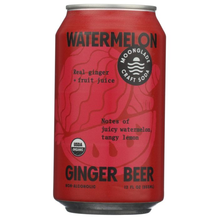 MOONGLADE CRAFT SODA: Watermelon Ginger Beer, 12 fo