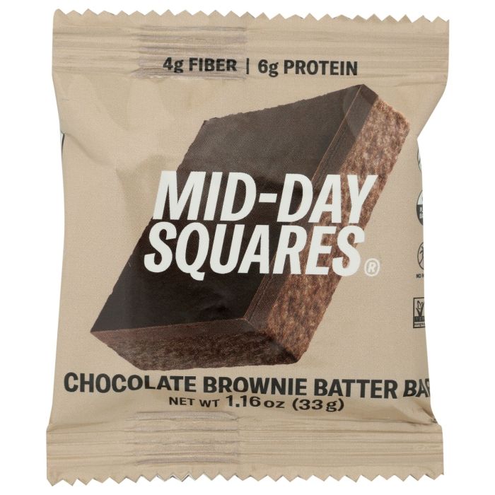 MID DAY SQUARES: Chocolate Brownie Batter Bar, 1.16 oz