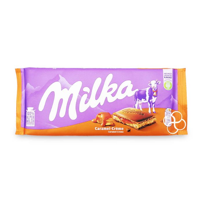 MILKA: Chocolate Caramel Bar, 3.5 oz