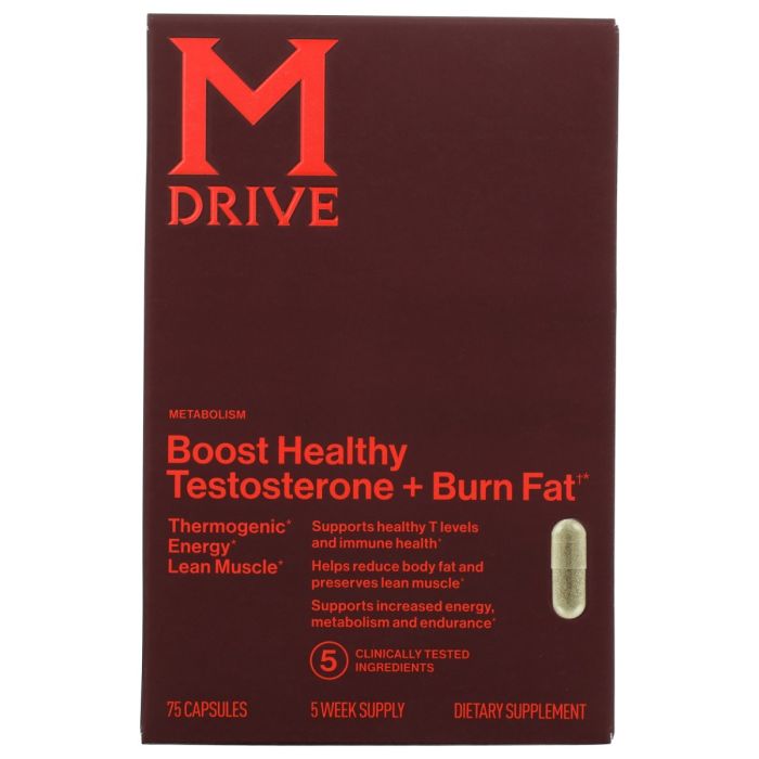 DREAMBRANDS: M Drive Boost and Burn Testosterone Booster, 75 vc