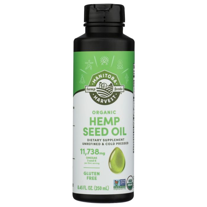 MANITOBA HARVEST: Hemp Seed Oil Organic, 8.4 oz