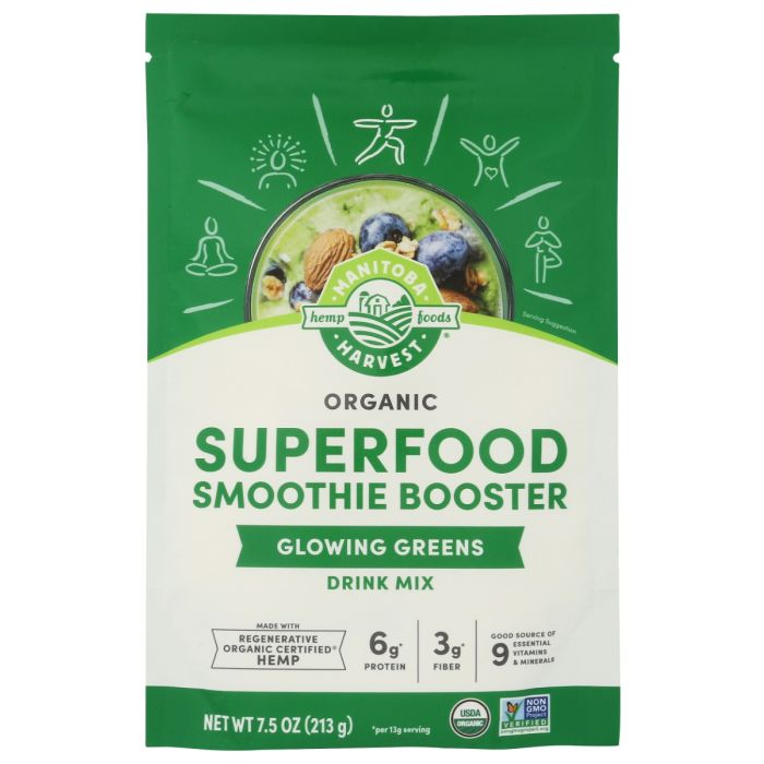 MANITOBA HARVEST: Superfood Smoothie Booster Glowing Greens, 7.5 oz