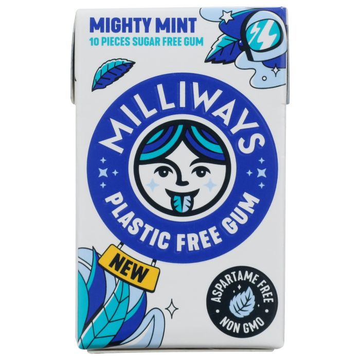 MILLIWAYS: Mighty Mint Sugar Free Gums, 10 pc