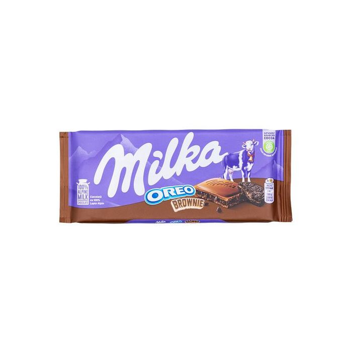 MILKA: Oreo Brownie Bar, 3.5 oz