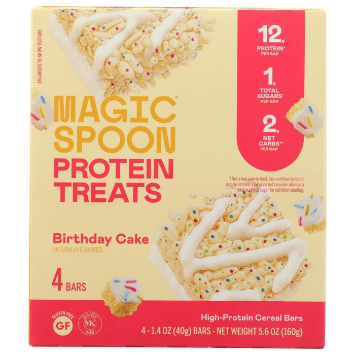 MAGIC SPOON: Birthday Cake Protein Treats 4 Count, 5.6 oz