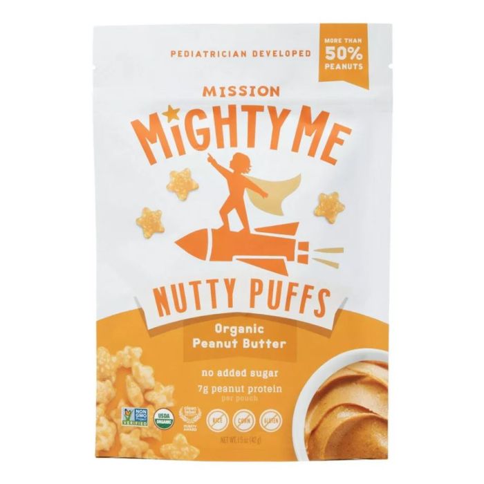 MISSION MIGHTY ME: Organic Peanut Butter Puffs, 1.5 oz