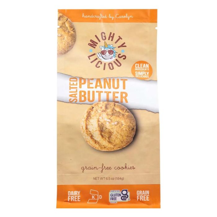 MIGHTYLICIOUS: Salted Peanut Butter Cookies, 6.5 oz