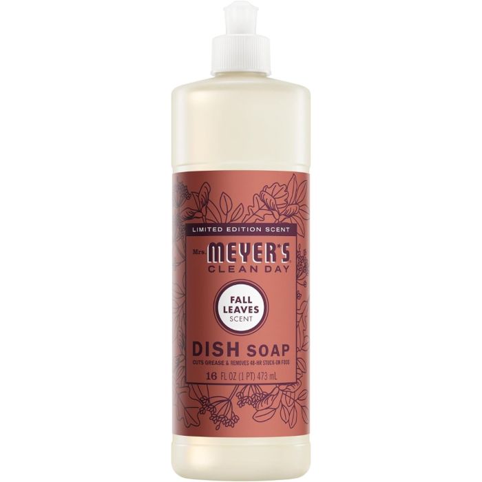 MRS MEYERS CLEAN DAY: Fall Leaves Dish Soap, 16 fo