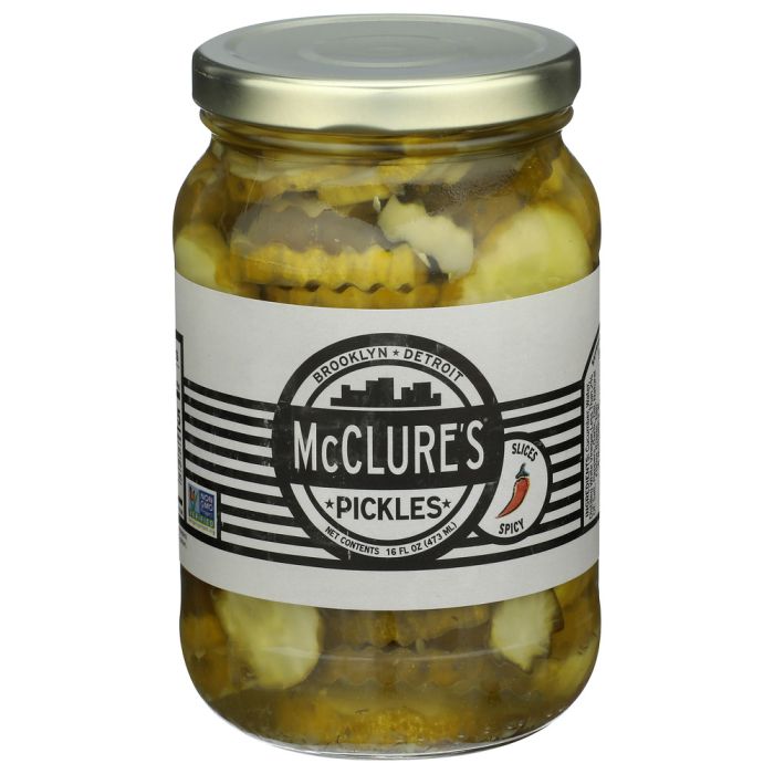 MCCLURES: Spicy Dill Pickles Slices, 16 oz