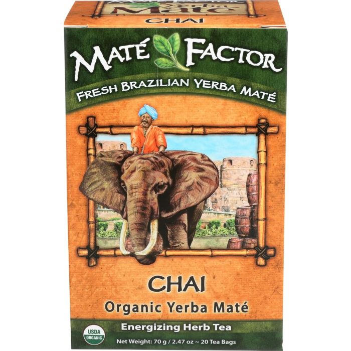 MATE FACTOR: Chai Organic Yerba Mate, 20 bg
