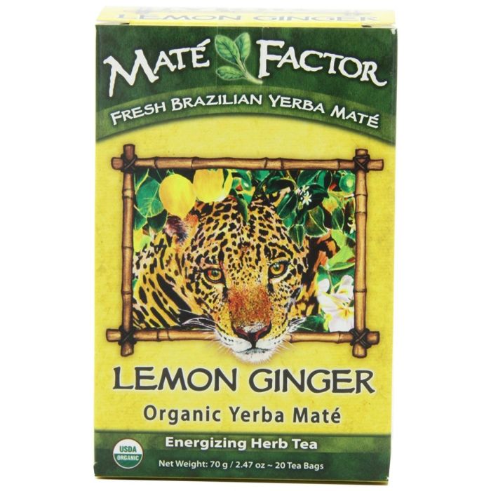 MATE FACTOR: Lemon Ginger Organic Yerba Mate, 20 bg