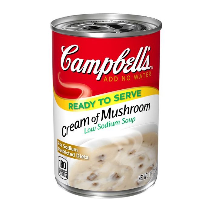 CAMPBELLS: Low Sodium Cream Of Mushroom Soup, 10.5 oz