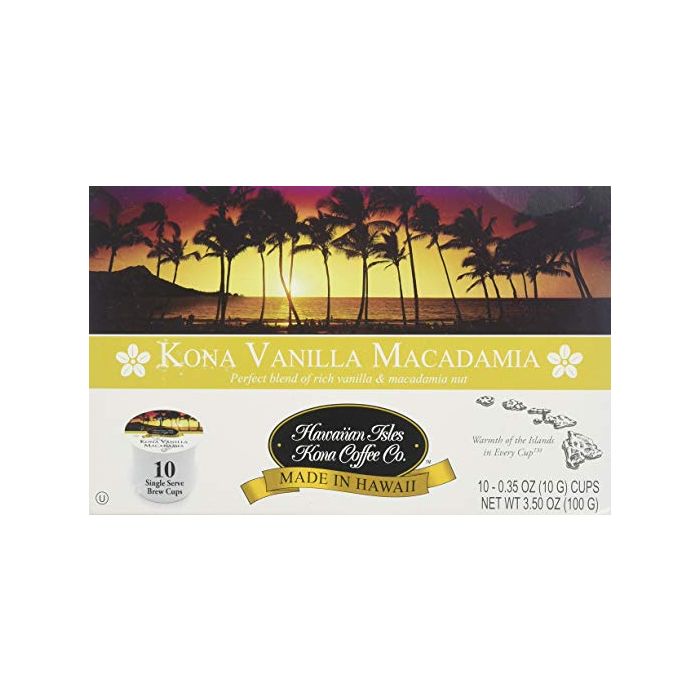 HAWAIIAN KONA: Coffee Kona Vanilla Macadamia Nut, 10 pk