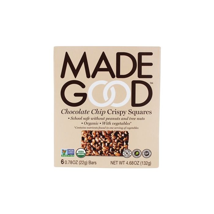 MADEGOOD: Organic Crispy Squares Chocolate Chip, 4.68 oz