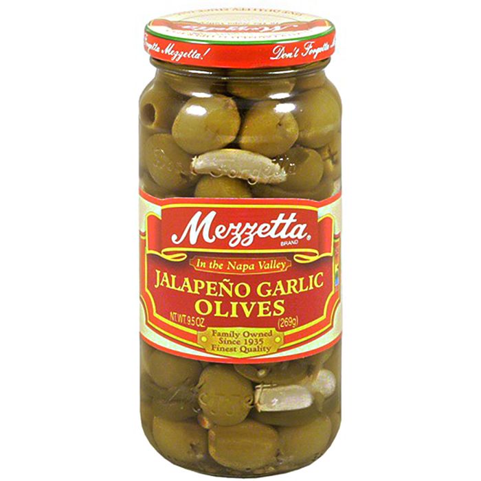 MEZZETTA: Jalapeño Garlic Olives, 9.5 oz