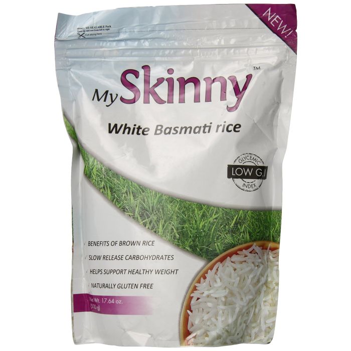 MY SKINNY: White Basmati Rice, 17.64 Oz