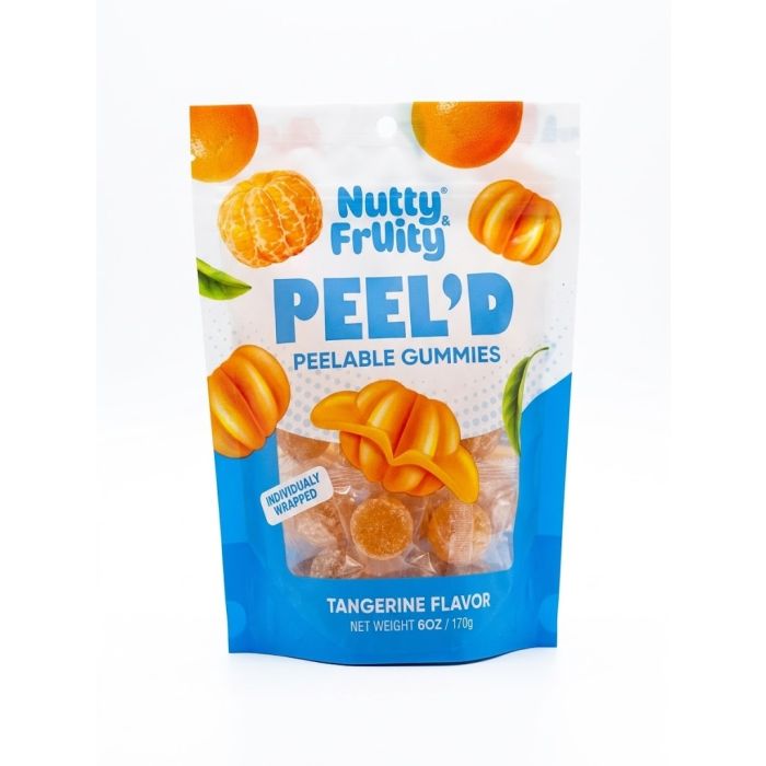 NUTTY AND FRUITY: Peelable Tangerine Gummies, 6 oz