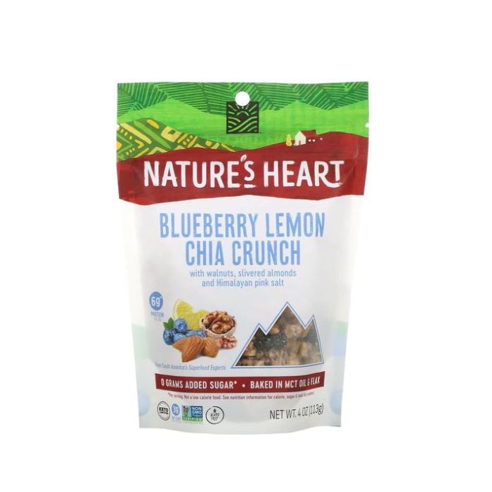 NATURES HEART: Blueberry Lemon Chia Crunch, 4 oz