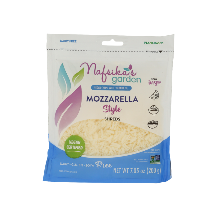 NAFSIKAS GARDEN: Mozzarella Style Shreds, 200 gm