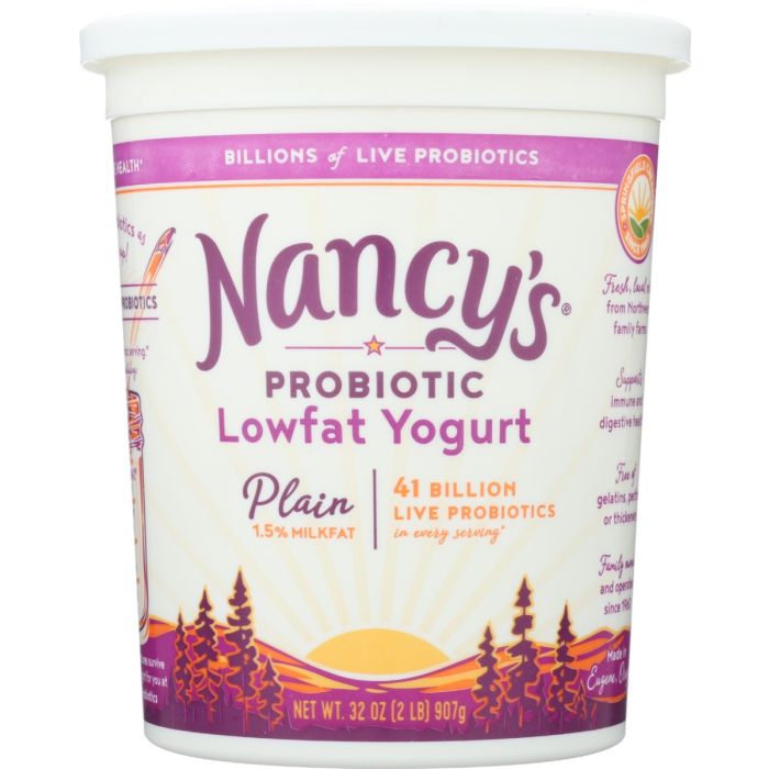NANCYS: Probiotic Lowfat Yogurt Plain, 32 oz