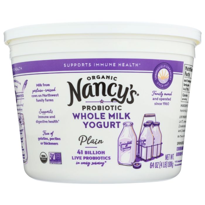 NANCYS: Organic Whole Milk Yogurt Plain, 64 oz