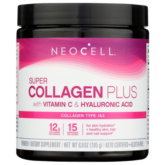 NEOCELL: Super Collagen Plus with Vitamin C and Hyaluronic Acid Powder, 6.9 oz