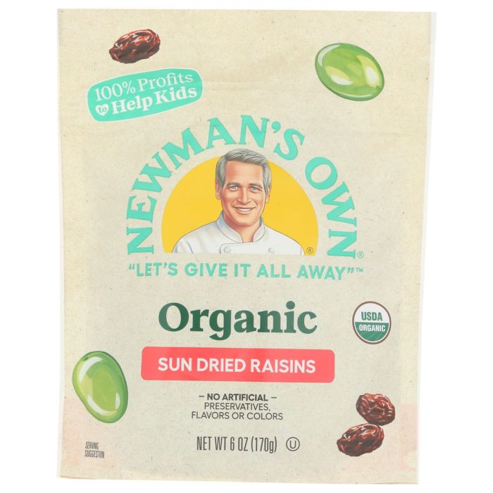 NEWMANS OWN ORGANIC: Organic Sun Dried Raisins Zipbag, 6 oz
