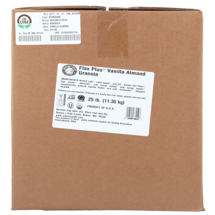 NATURES PATH: Vanilla Almond Flax Granola Bulk Box, 25 lb