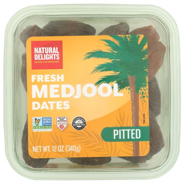 NATURAL DELIGHTS: Pitted Fresh Medjool Dates, 12 oz