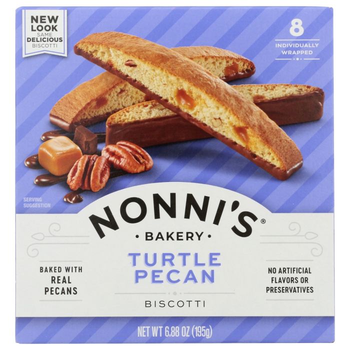 NONNIS: Turtle Pecan Biscotti 8 Count, 6.88 oz